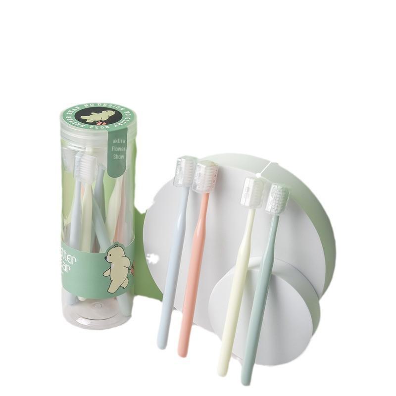 "Sakura Family Pack: Soft Bristle Wide-Head Toothbrush for Unisex Gum Protection"