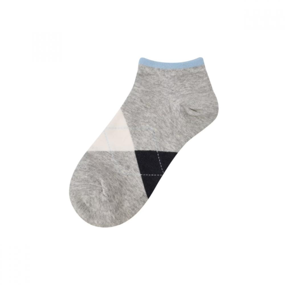 Daks White Check Cotton Blend Ankle Socks 4 Pack Dcss6f720wt