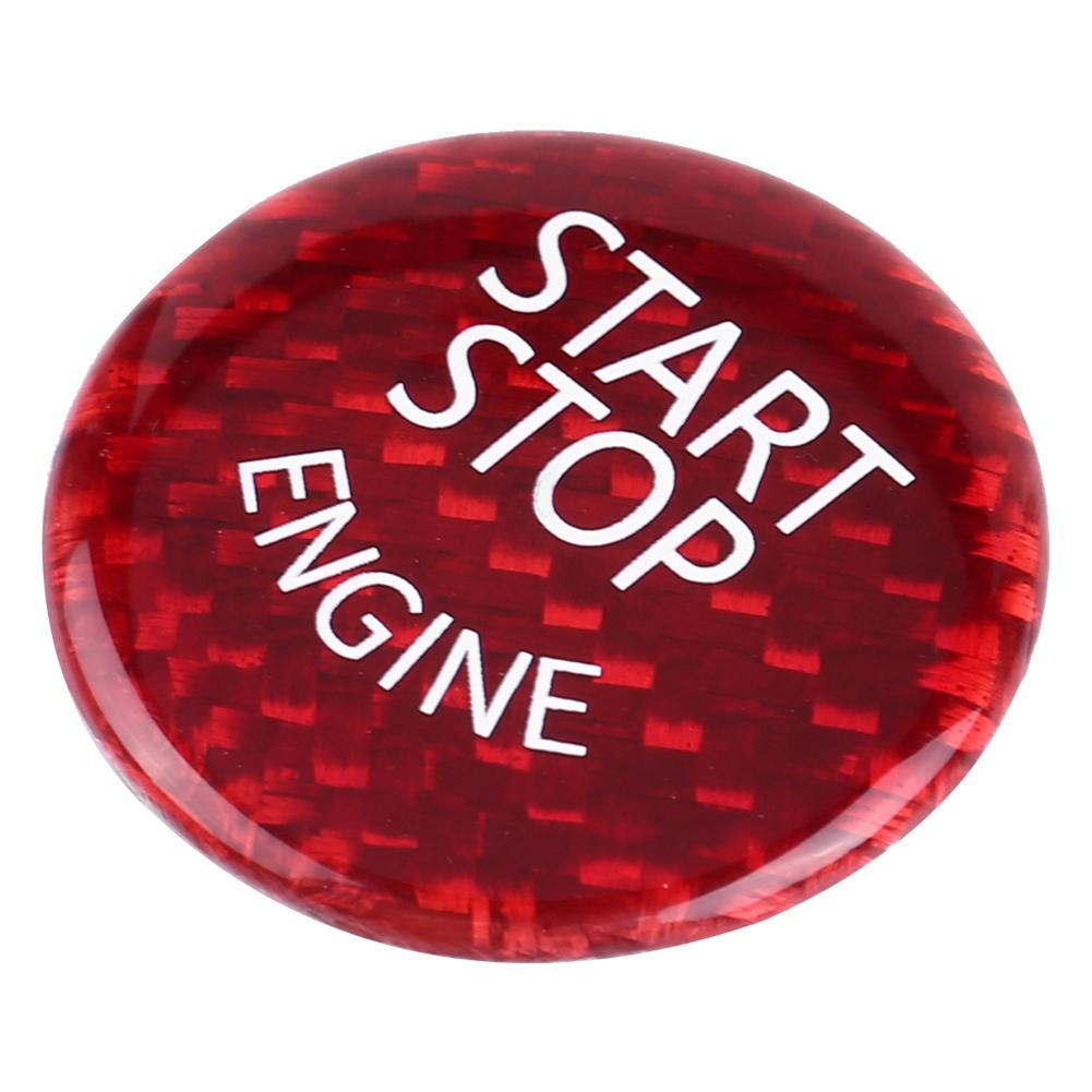 

Red Carbon Fiber Car Engine Start Stop Button Switch Cover For BMW 1 7 Series X1 X3 X6 чёрный
