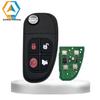 Jaguar 2001-2008 4-Tasten Autoschlüssel Fernbedienung 315/434 MHz mit Glasröhrchen 60 Chip
