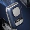3CM Thin Tiny Portable Waist Fan 4000mAh Clip On Personal Neck Fan LED 12H Working 5 Speeds 10500RPM Strong Airflow with Lanyard