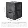 Garden Compost Bin 80 Gal, BPA Free Composter, Large Capacity Outdoor Composting Bin with Top Lid and Bottom Door, Easy Assembling, Lightweight, Fast
