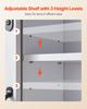Bathroom Wall Cabinet, 2 Doors and Adjustable Shelf, Over the Toilet Storage Medicine Cabinet Wall Mounted, Hanging Organizer with Open