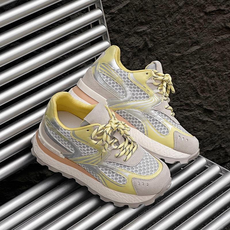 Small 8CM inner height-increasing women's shoes 2025 summer mesh thick-soled Forrest Gump shoes sports versatile breathable dad shoes