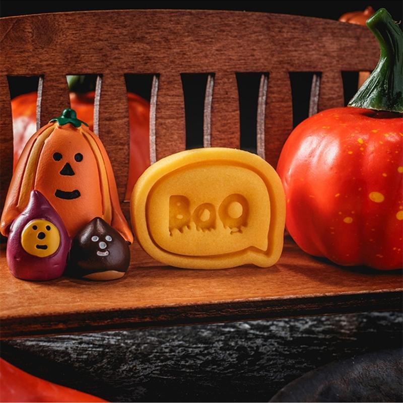 5Pcs Biscuits Mold Halloween Specter Cookie Cutter Biscuits Fondant Cookie Stamp Kitchen Tool Party Supplies