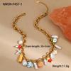GEMCHIC Women's Baroque Pearl Stainless Steel Necklace Fashion Geometric Design