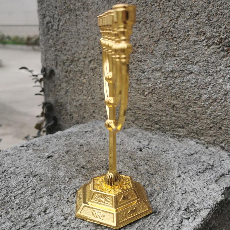 Church Taper Holder Golden Lampstand Je Temple Lamp Home Decoration Metal Judaism Candlestick Candle Holders Candle Holder