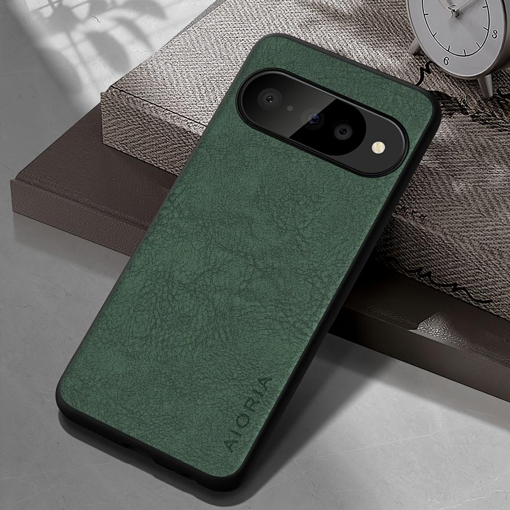 Phone Case: Luxury Retro Synthetic Leather Phone Case for Google Pixel 10 Pro XL 10A Matte Soft Bumper Hard Back Cover Fashion Protective Case