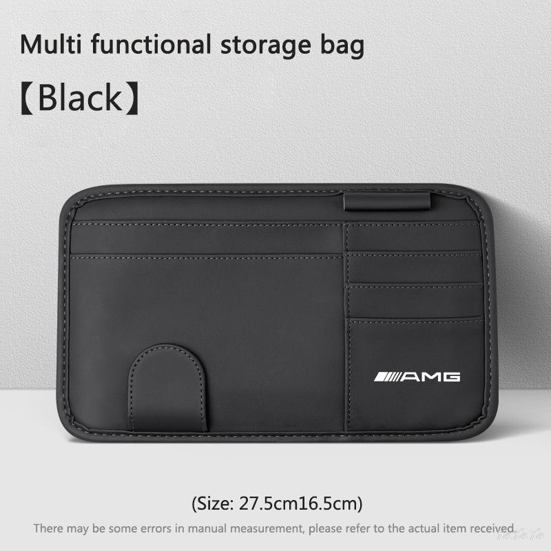 Car Sunshade Multi-function Storage Bag Auto Interior Accessories For Benz AMG W204 W205 W203 W211 W212 W213 W201 W210 stickers JR9
