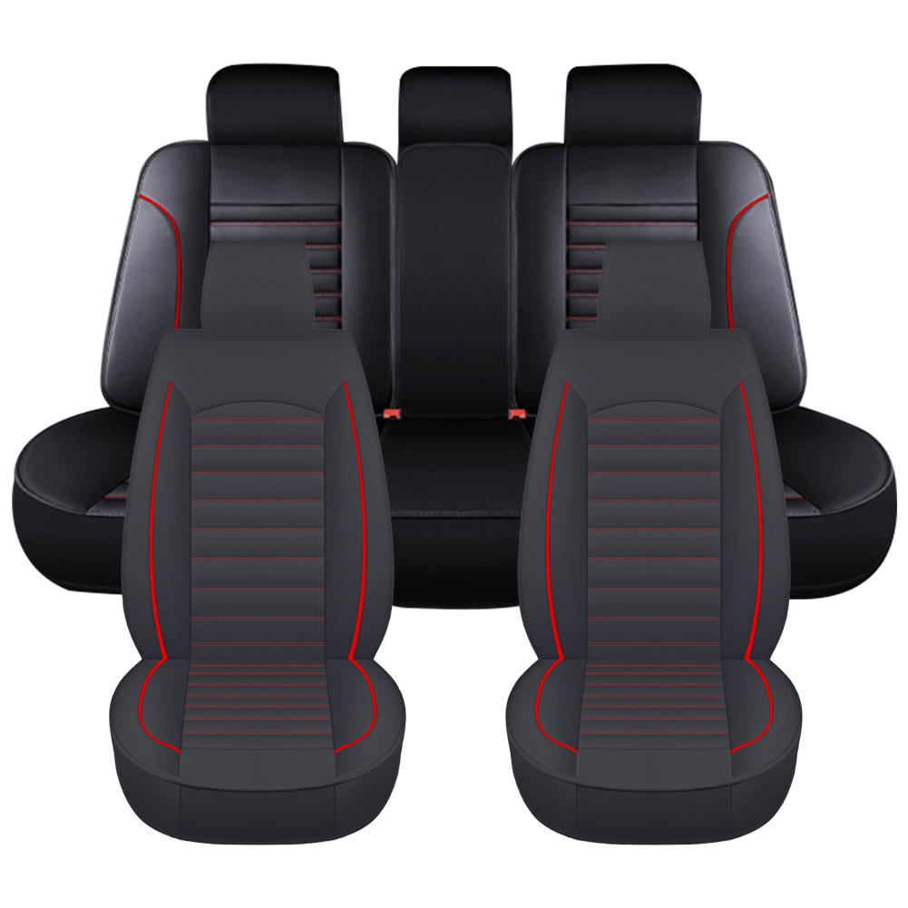 Full Set Universal Car Seat Covers Breathable Leather Car Seat Protector Soft Automotive Covers Cushion Car Interior Accessories