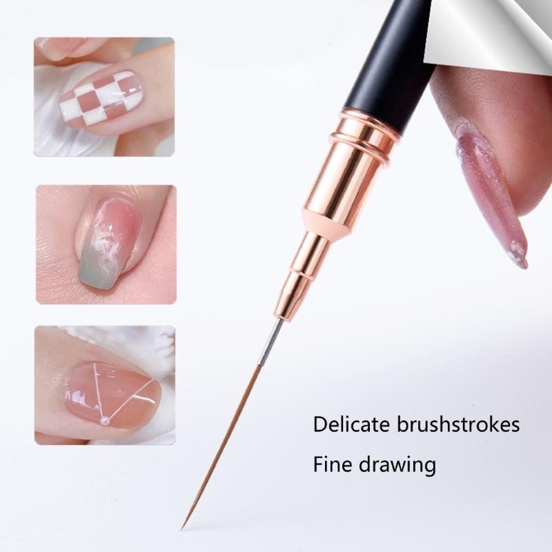 Nails Art Brush Nails Art Liner Brush Practical Nails Brush Nail Dotting Drawing Tool Nail Painting Pen for Salons