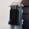 Damen Plus Size Lagen-Spitzen-Saum-Camisole - Sommer Mode Vielseitige Weste