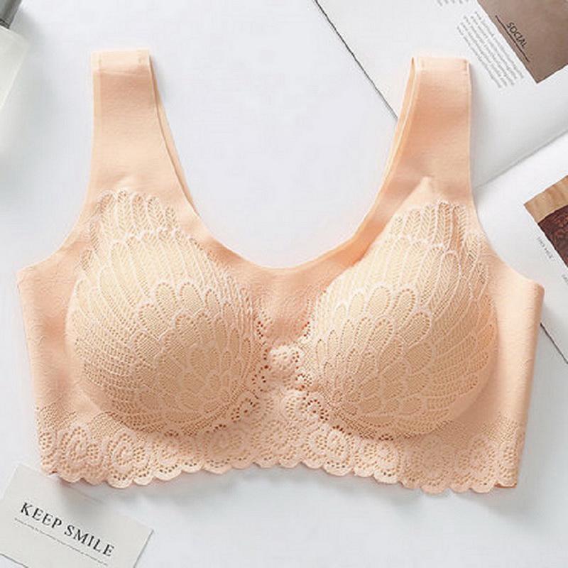 Backless Bras Women Solid Color Bra Lace Tube Top Sexy No Steel Ring Sports Bra Women Underwear