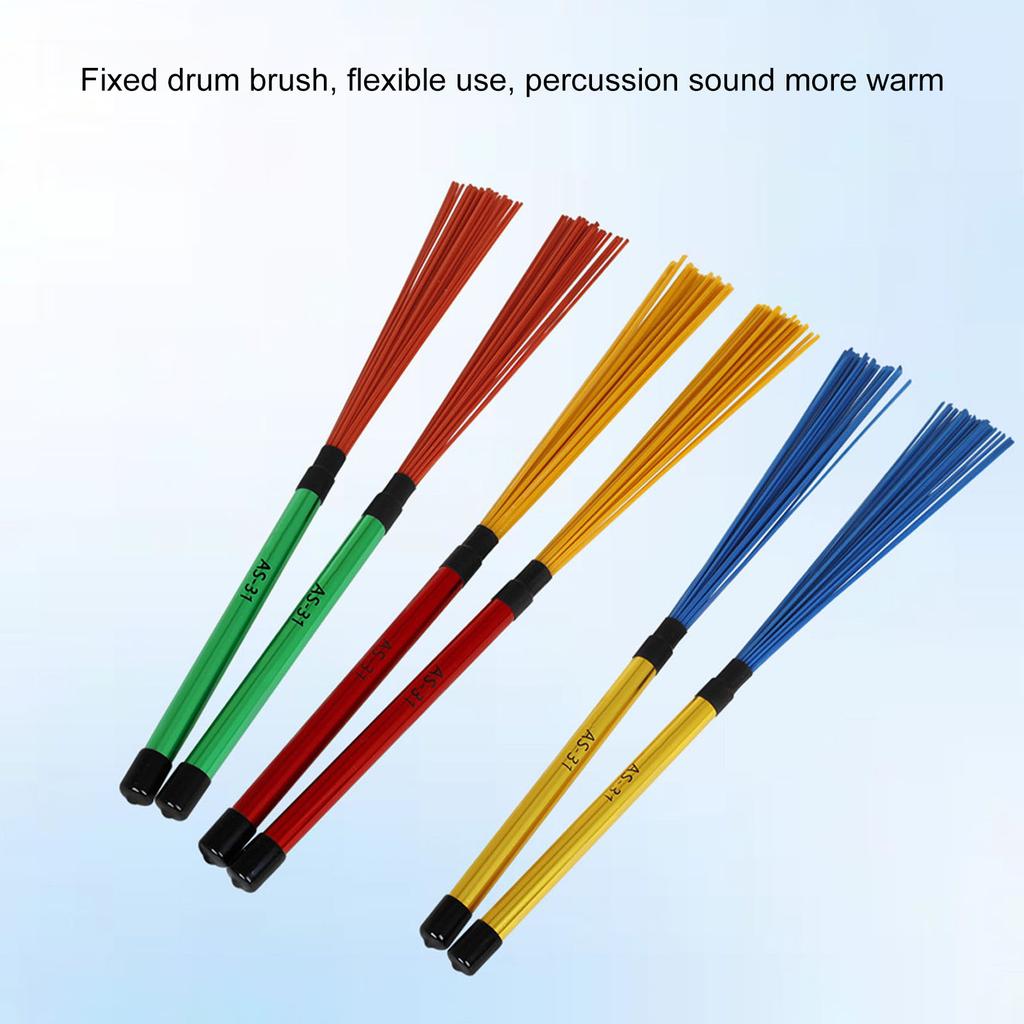 1Pair Rod Drum Sticks Brush Professional Nylon Drumsticks Brushes Multi-Rod Bundle Sticks Nylon Dowels Enduring