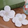 2PCS Satin Fabric Clothing Patches 3D Clothing Applique Clothes Accessory Flower Appliques  Sewing
