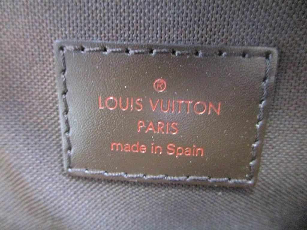 Authentische LOUIS VUITTON Damier Brown Leder Taille Packs Gürteltasche Geronimos #a528 Generalüberholt
