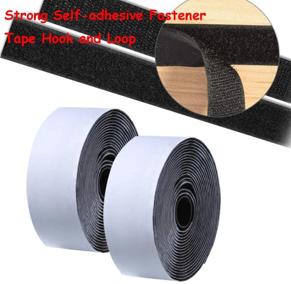 1pc 3/2/1m Strong Self-adhesive Fastener Tape Hook and Loop Black White Nylon Sticker Tape Adhesive with Strong Glue