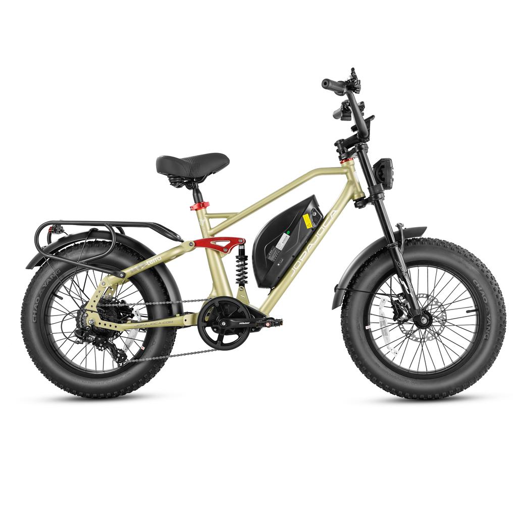 EAhora Terra Black/Green/Blue 1000W Single Motor 48V15AH Detachable Battery 20 * 4.0-inch Tire City Road with Suspension Electric Bicycle