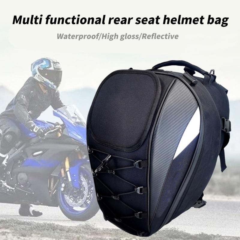 Allzweck-Motorradhelmhalter Heck-Rücksitze Rucksack erweiterbar für Biker Langstrecken mit verstellbarem Gurt