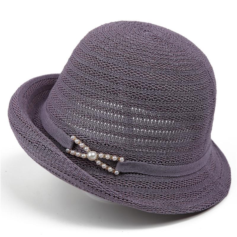 British Flower Mother Top Hat Women'S Summer Sunshade Sunscreen Hat Curled Edge Sun Hat Outdoor Mesh Basin Hat