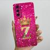For Samsung Galaxy A37 A57 5G 2025 Crown Initial Letter Couple Phone Case SM-A376B SM-A5760 Soft Silicone Lens Protective Casing