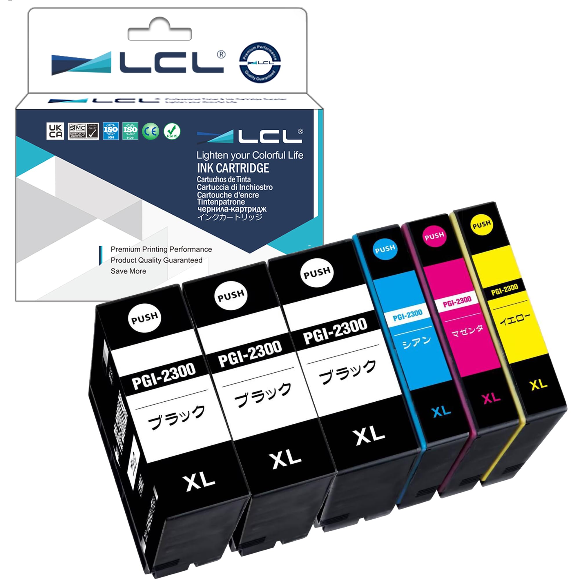 

LCL For Canon Large capacity remaining amount display packs Pigment Compatible ink cartridge Compatible models PGI-2300 PGI-2300XL PGI-2300BK чорний