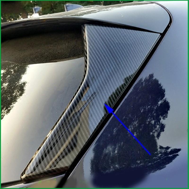 Car Styling For Subaru XV 2018   Car ABS Chrome ABS Carbon Fiber Print Side Rear Window Spoiler Triangle Cover Trims