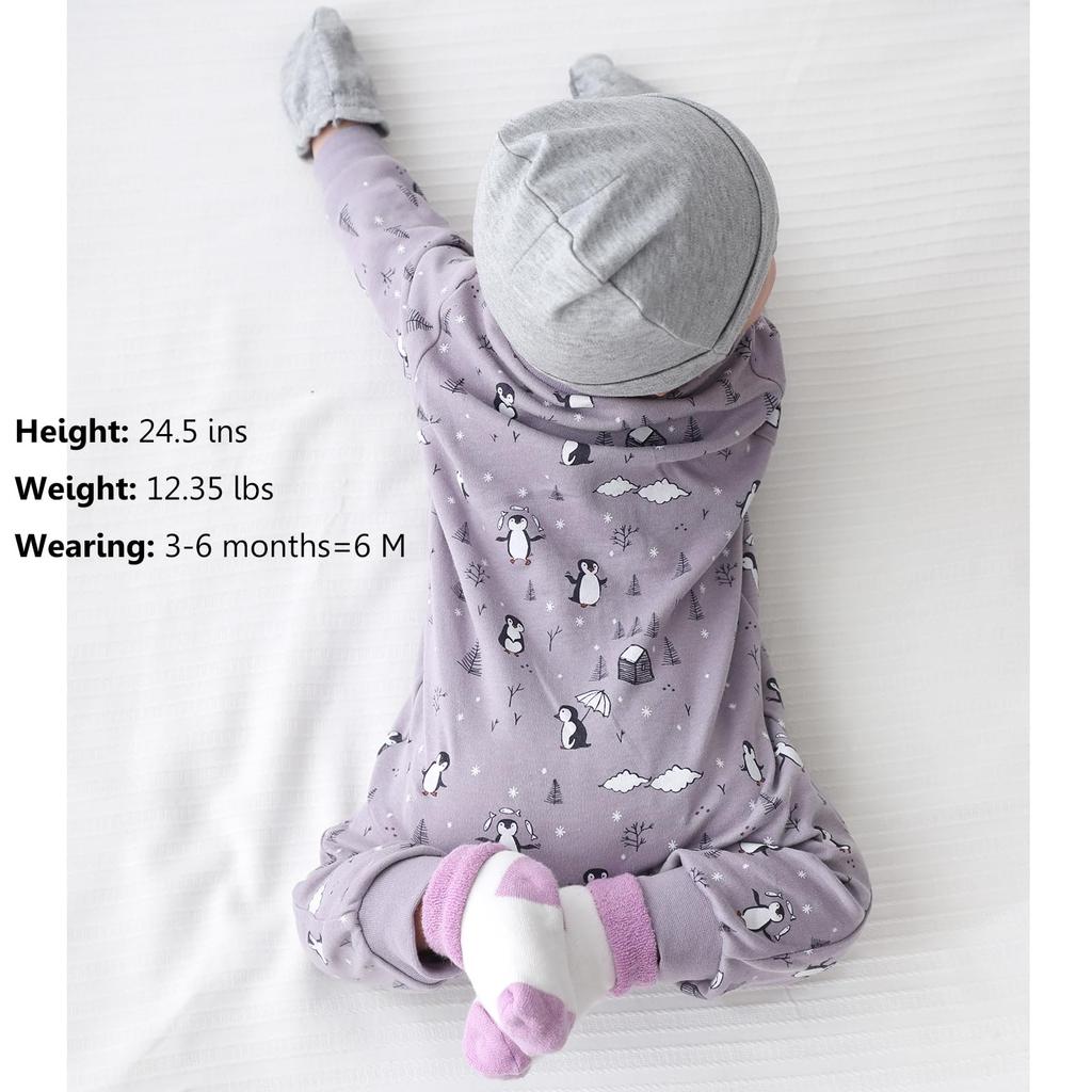 Coveralls for long baby zippered front baby shower months [MAMIMAKA] newborns, sleeves, clothes, pajamas, autumn/winter, opening, gift, 0-3