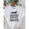 Horse Lover and Equestrian Graphic Tees Casual T-Shirt Collection with Western Cute and Positive Horse Designs