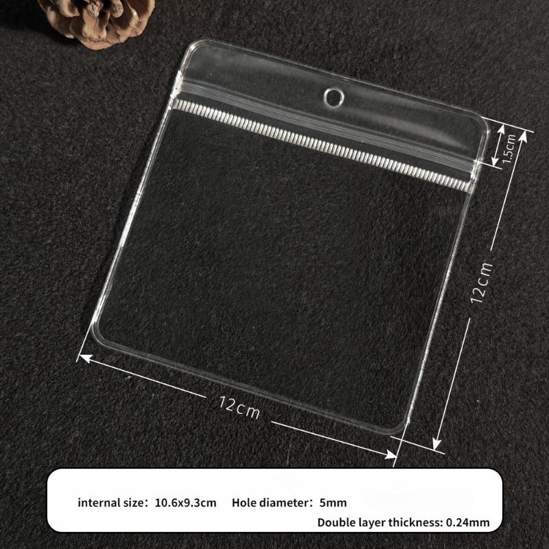 100pcs PVC Self Sealing Bag Thicken Highly Transparent and Scratch Resistant Plastic Pouchs Jewelry Brooch Bracelet Storage Packaging Pockets