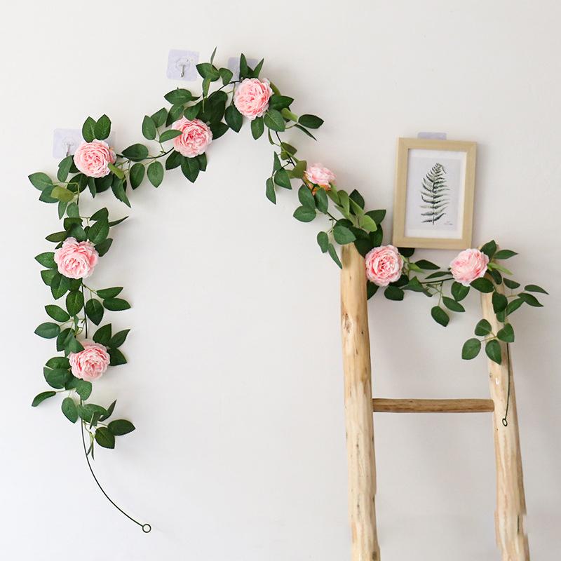 

Artificial Peony Vine Winding Vine Wholesale Artificial Flower Rose Rattan Home Wedding Background Decorations Arrangement