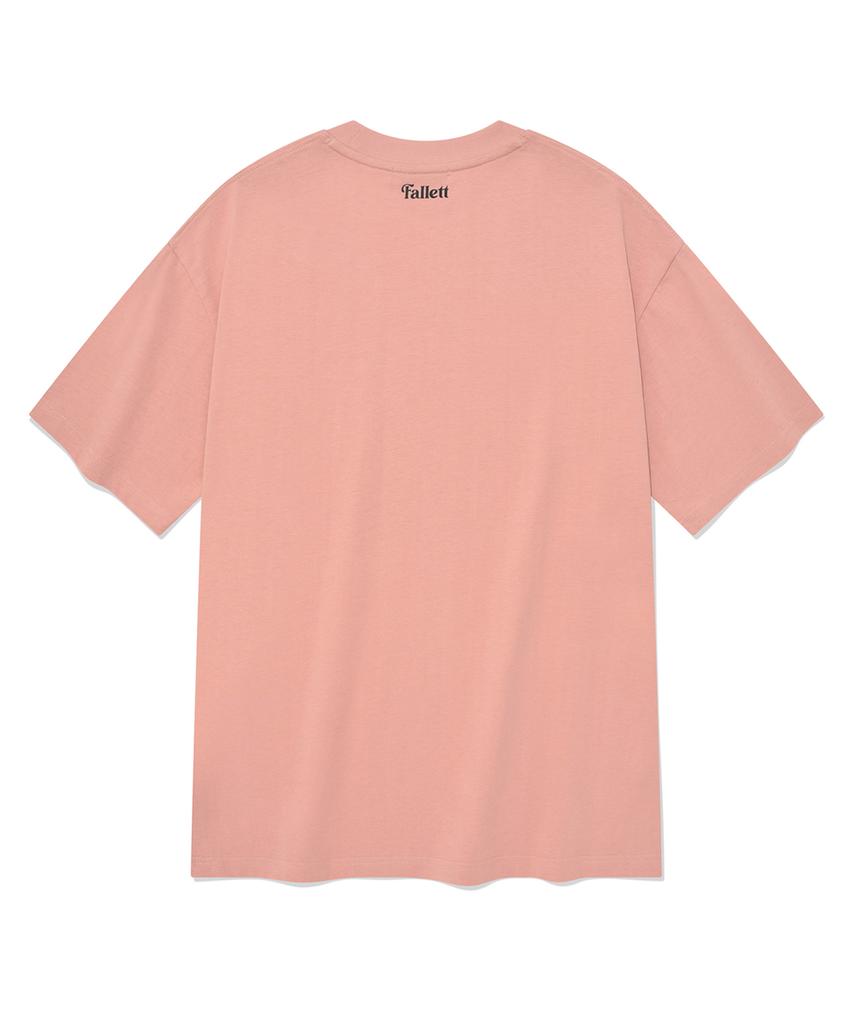 FALLETT Heart Graphic Short Sleeve T-Shirt Pink