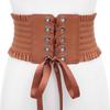 Polyester Wide Corset Waistband Strap Rope Elastic High Wide Belt  Party