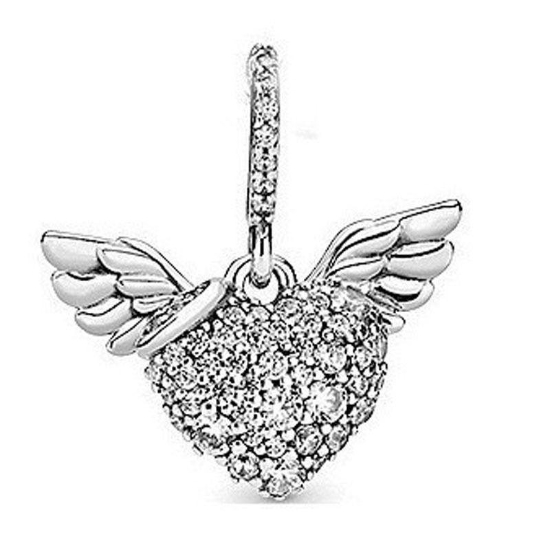 New Copper Angel Wing Charms Heart Bird Pig Pendants Fit Original Bracelets Necklaces Womens Fine Diy Jewelry Gifts