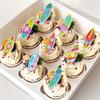 24/8Pcs Surfboard Cupcake Topper Hawaiian Tropical Summer Birthday Party DIY Decoration Beach Pool Wedding Supplies Cake Picks