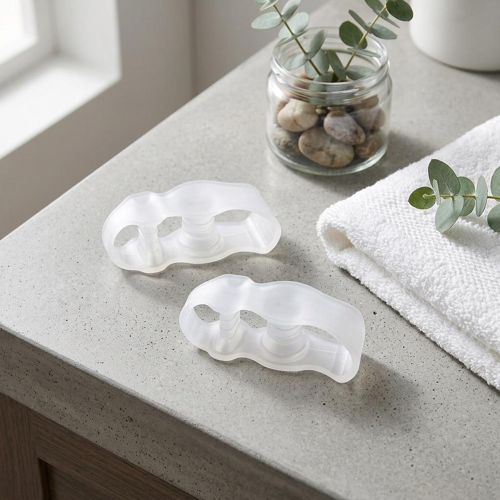 Silicone Toe Separator For Bunion Relief With Three Holes Design