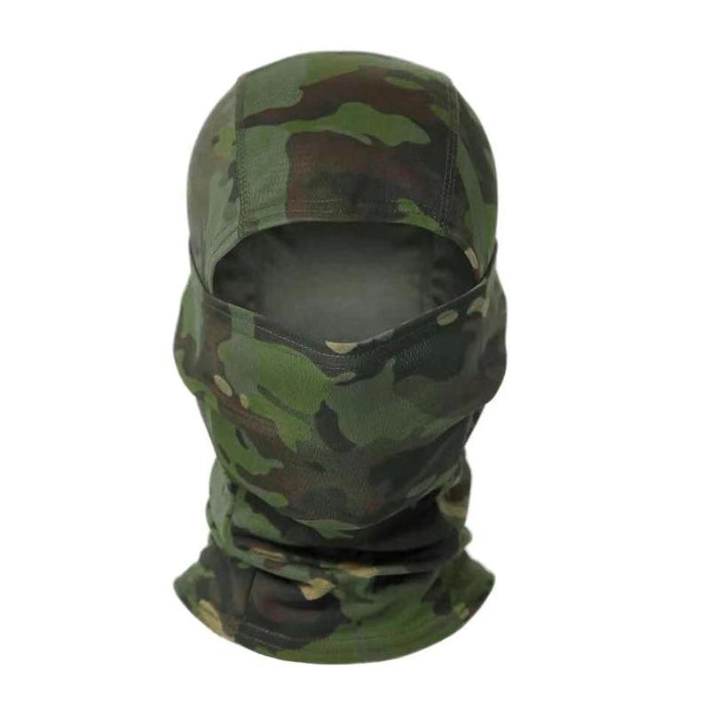 Camouflage Sturmhaube Radfahren Vollgesichtsmaske Outdoor-Sportarten Jagd Wandern Skimaske Motorradhelm Innenmütze