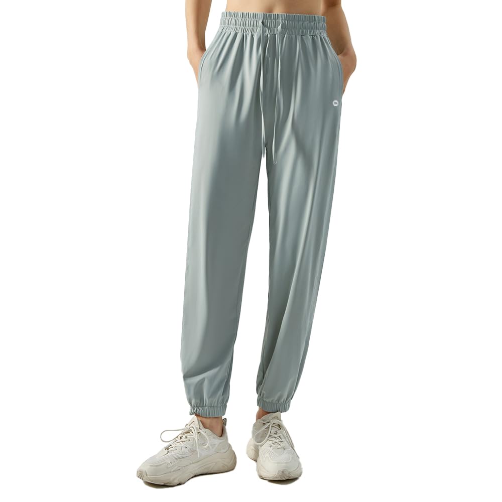 Yomoment Summer Jogger Pants with Cooling UV and Comfortable Training Light Slate Gray Women's Touch, Protection, Pants, (Size S)
