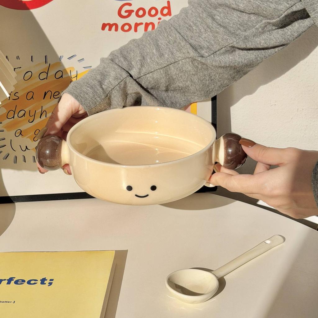 Creative high-value cocoa beans, children's rice bowls, student dormitory instant noodles bowls, fruit salad bowls, personal bowls