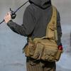 Fishing Tackle Bag With Rod Holder Fishing Equiments Bait Water Bottle Storage Bag Outdoor Fishing Hiking Cycling Shoulder Pack