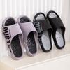 PVC Men's Flat Slippers Concave Design Platform Home Bath Slides Soft Non-slip Sandals Beach Leisure Sandals Sandalias De Hombre
