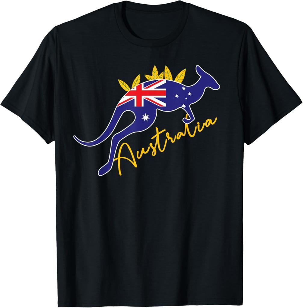 Australia Kangaroo Aussie Australian Souvenir Tourist Retro Tshirt Customizable Unisex And Unisex Short Sleeves Ropa Hombre