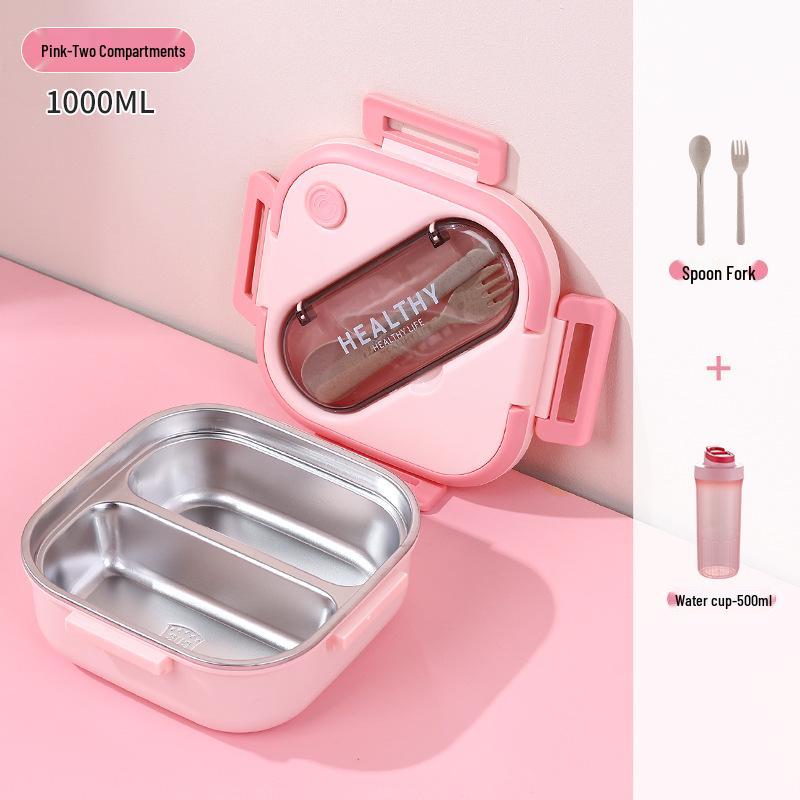 Korean Style 304 Stainless Steel Insulated Lunch Box for Men, Women, Students, and Office Workers
