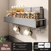 No-Drill Wall-Mounted Kitchen Storage Rack: Multifunctional Holder for Knives, Chopsticks, Pot Lids, and Seasoning Condiments