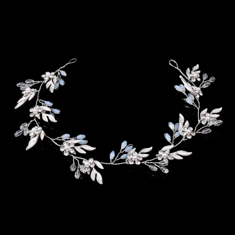 Handmade Crystal Flower Headband Tiaras Hairband for Women Bride Queen Party Wedding Bridal Hair Accessories Jewelry Band Gifts