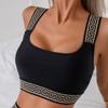 New Women's Two-Piece Solid Color Bikini with Webbing Strap Triangle Panties Swimsuit