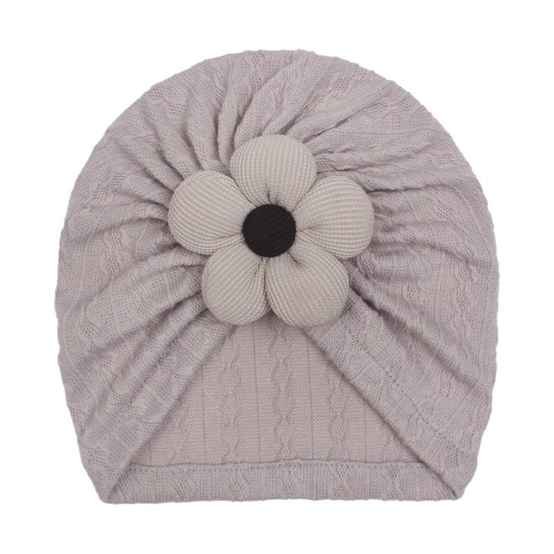Autumn New Baby Solid Color Jacquard Hat, Baby Soft and Comfortable Flower Hat, Baby Hat