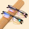 KY028 Unisex Anti-Blue Light Reading Glasses for Middle-Aged and Elderly - Stylish Two-Tone Design.
