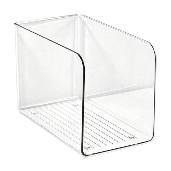 huaqianguhh Vertical Storage Rack, Large Capacity Clear PET Organizer, Durable Bookend Desk Box, for Book Documents Magazines