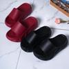 New summer cool slippers women's indoor and outdoor wear wear wear-resistant and non-slip one-word flip-flop muffin platform slippers beach shoes
